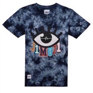 J1MO71 Bleached Navy Blue Eye Long T-Shirt Size Small